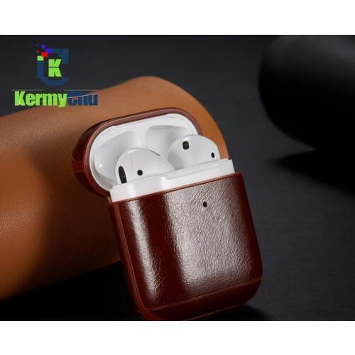 Genuine Leather Cover for Airpods2 1 Bluetooth Wireless Earphone Case PC Headphone Charging Box Airpods Pro 2 1 with Hook