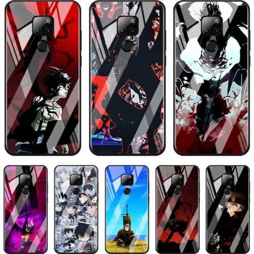 Tempered Glass Cover Anime Black Clover For Huawei Y6 Y7 Y9 Y5P Y6P Y8S Y8P Y9A P Smart Z 2019 2020 2021 Phone Case
