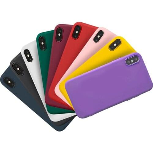 Luxury Soft Candy Color Matte Cases for iPhone 7 plus 8 6 6s X XS 11 Pro max XR 5 5s SE 2 2020 Case TPU Silicone Back Cover Capa