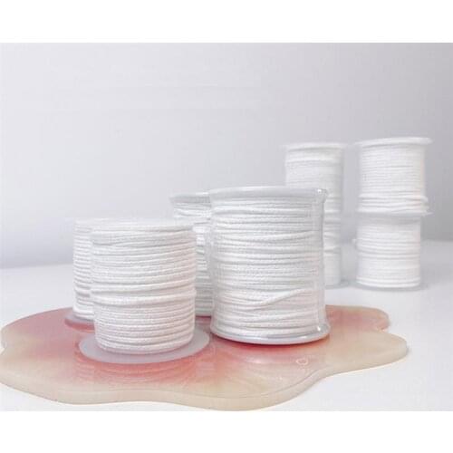 1Roll Candle Wick Cotton 200 Feet White Candle Woven Wick 61M Core Waxed Wick For Candle Cotton Home Craft DIY And Candle Making