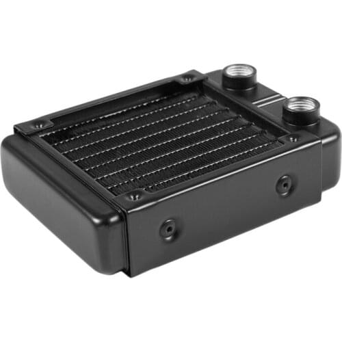 G1/4 90mm Aluminium Heat Radiator For PC CPU Water Cooling Heatsink Black