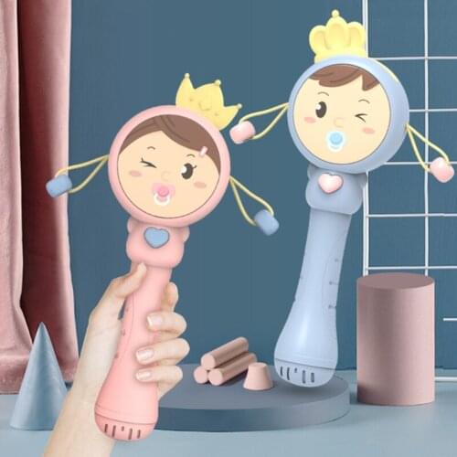 J60B Rattle Toy Soft Rubber Chewable Teether Rattle Baby Hand Drum Childrens Toy