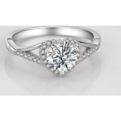 Rings for Women Silver 925 Natural diamond Wedding Fine Luxury Jewelry 4-10 size Simple Temperament Big Silver Rings Gift