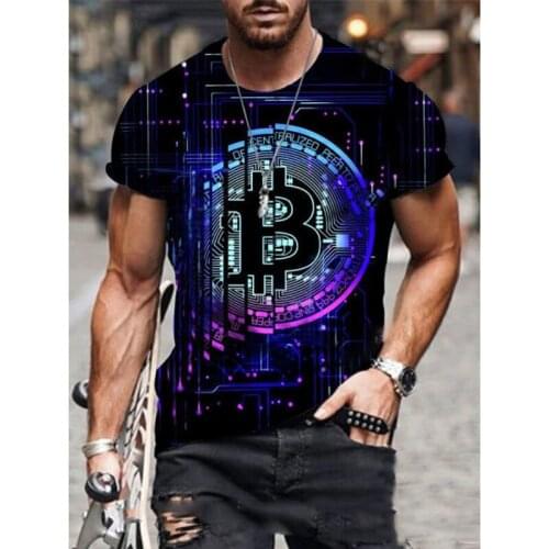 2021 Summer T-shirt New Mens Casual Fashion Printed Short-sleeved Birds Eye Cloth Round Neck Printed Top