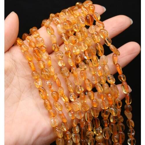 Hot Selling Natural Stone Irregular Citrine Loose Beads For DIY Jewelry Making Necklace Bracelet Earrings Accessory