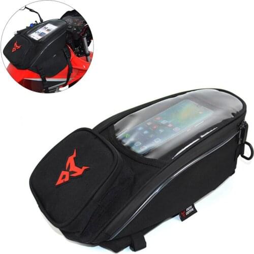 Magnetic Motorcycle Tank Bags Mobile Phone Navigation Motorbike Oil Tank Bag Fixed Straps Shoulder Bag Phone Navigation Bag