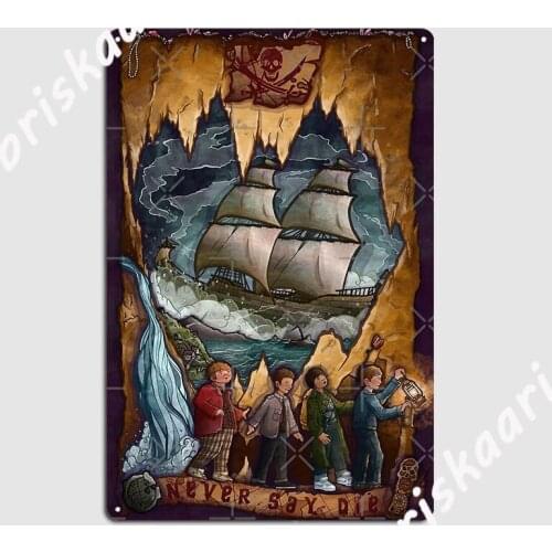 Goonies Never Say Die Poster Metal Plaque Vintage Wall Decor pub Garage Cinema Living Room Tin sign Posters