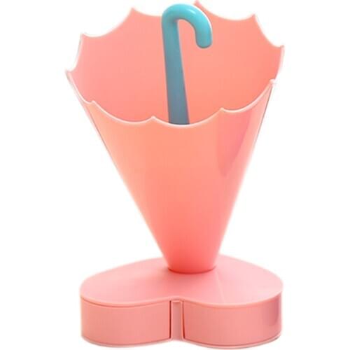 Desk Receptacle Organizer Umbrella Pen Container Cartoon Office Gift Stationery