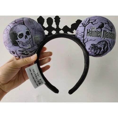 NEW Disney Parks The Haunted Mansion Graveyard Halloween Minnie Ears Headband Halloween Costume