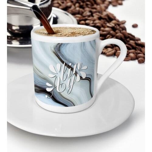 Personalized Marble Patterned Turkish coffee Cup-3
