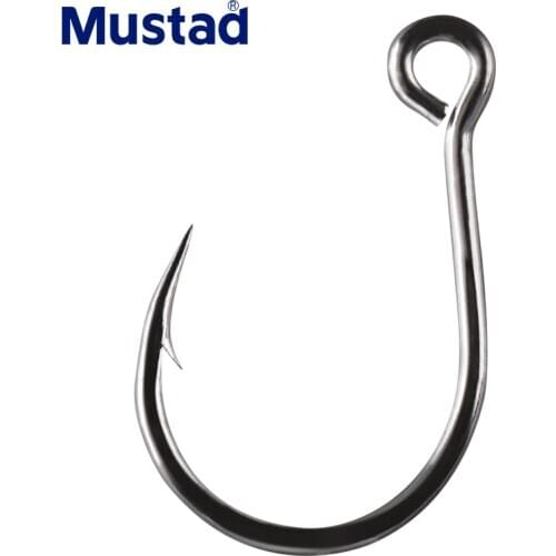 1pack Mustad KAIJU 10121NP-DT size8-size8/0 Fishing Hooks High Carbon Steel Barbed Jig Hook Bait Lure Sea Fish Snake Anzol Pesca