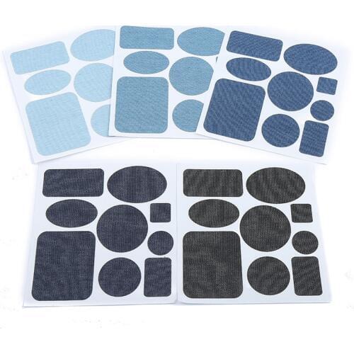 Jeans Self-adhesive Patch DIY Repair Pants Knee shirt Applique Apparel Sewing Accessory for Denim Fabric Jeans badges patches