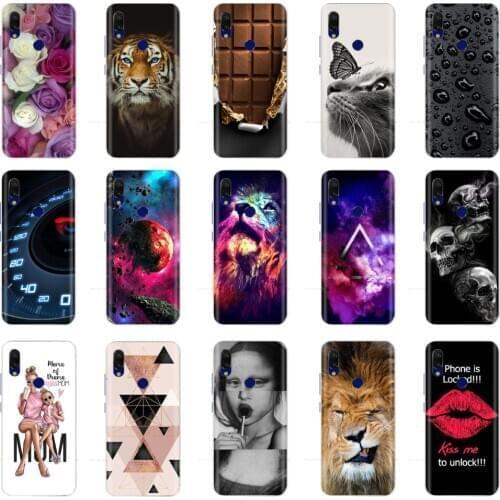 Silicone Case for Xiaomi Redmi 7 Cases Full Protection Soft Tpu Back Cover on Redmi 7 Bumper Hongmi 7 Phone Shell Bag Coque Capa