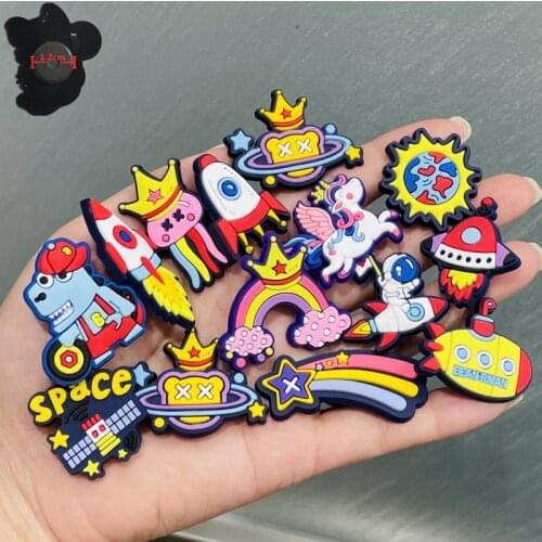 1PCS PVC Cute Cartoon Fridge Magnet Sticker Octopus Rocket Planet Spaceship Refrigerator Magnets Office Supplies Stationery Toy