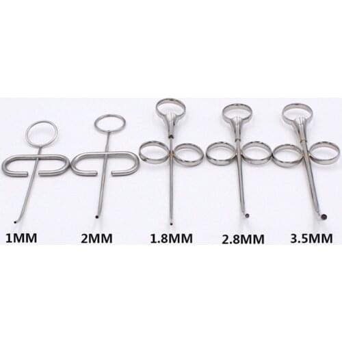 Dental SS Powder MTA Plugger Applicator Bone Implant Collector Scraper Graft Injector Syringe Carrier Curved Head 0.8/1.0/1