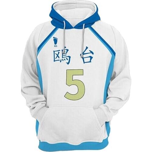 Sweatshirt Japan Akaashi Keiji Bokuto Koutarou Unisex Anime Haikyuu Cosplay Costume Fukurodani Volleybal Club Casual Hoodie