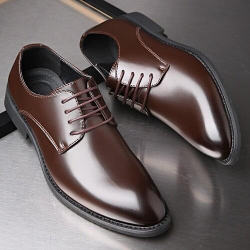 Oxford Shoes For Men Evening Dress Elevator Shoes For Men Coiffeur Brown Dress Italian Brand Formal Shoes Men Classic Ayakkabi