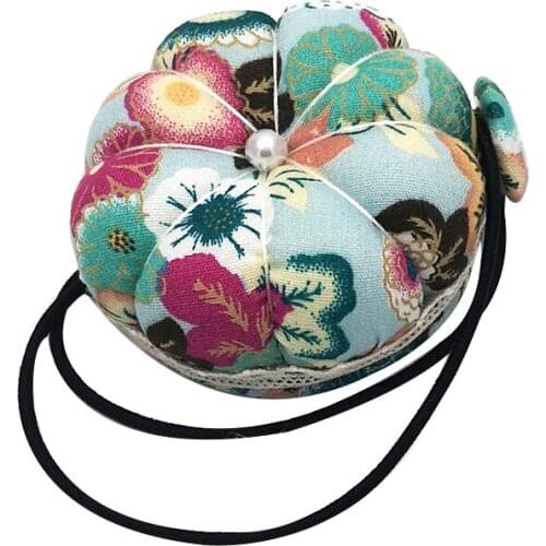 Pumpkin Multifunctional Mini Round Wrist Pin Cushion Sewing Machine Needle Insert DIY Hand Used for Cross Stitch