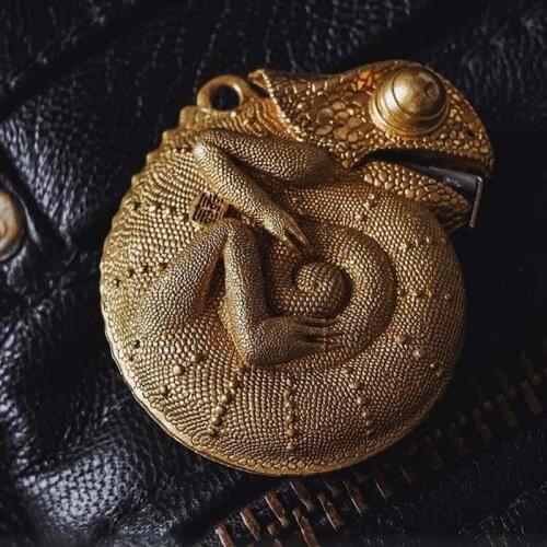 Vintage Chameleon-tape Measure Brass Body Foot Measuring Tool Waterproof Distance Measuring Tape 2M Tape Measure Christmas Gifts