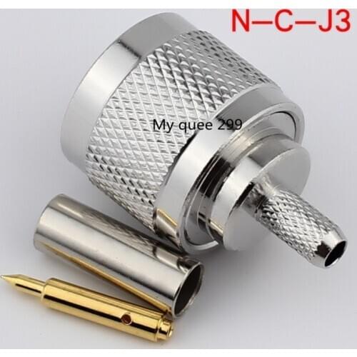 N-C-J3 connector internal spiral needle N- type 50-3 compression antenna connector is suitable for RG58
