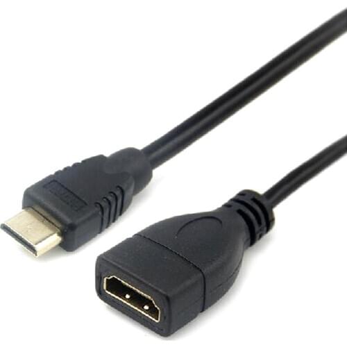 High speed 15CM 1080p MINI HDMI Power Cable mini HDMI Male to female HDMI converter power cable for mobile phone TV