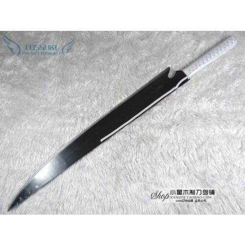 High Quality Bleach Kurosaki Ichigo Getsuga tenshou Zanpakutou Katana Prop Samurai Sword Weapon Wooden Blade 120CM Cosplay Prop