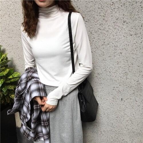 Women winter warm Blouses plus velvet cotton turtleneck long sleeve tops solid color 2018 women warm shirt Female clothing