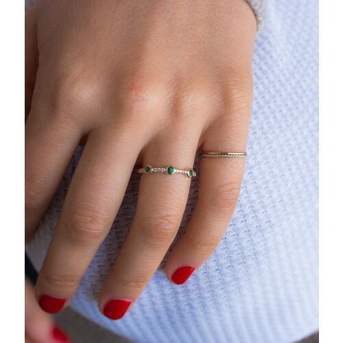 Thin cz eternity band three stone rings for women fashion simple minimal desgin cute lovely small band ring