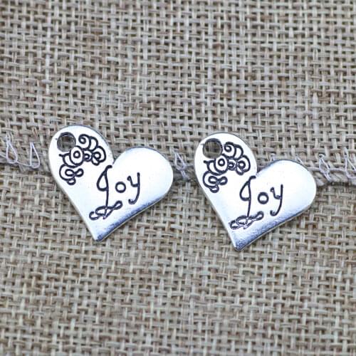 10 Pieces 20x21mm Antique Silver Color Heart Charms Love Necklace Bracelet For DIY Jewelry Making