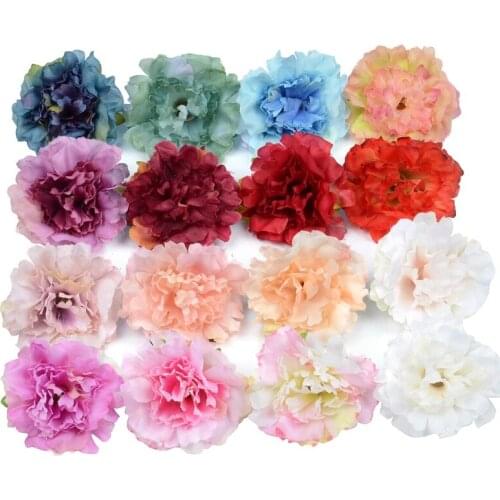 500pcs 5cm Carnation Artificial Silk Flower Head For Wedding Home Party Decoration Scrapbooking Chrismas Cheap Fake flowers