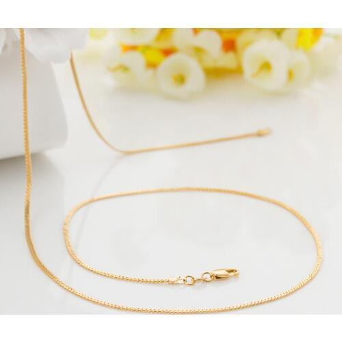 60MM Gold Color 1.8 MM Elegant Pattern Snake Chain Unisex Men/Womens Necklace (DIY PENDANT) 16INCH-30INCH