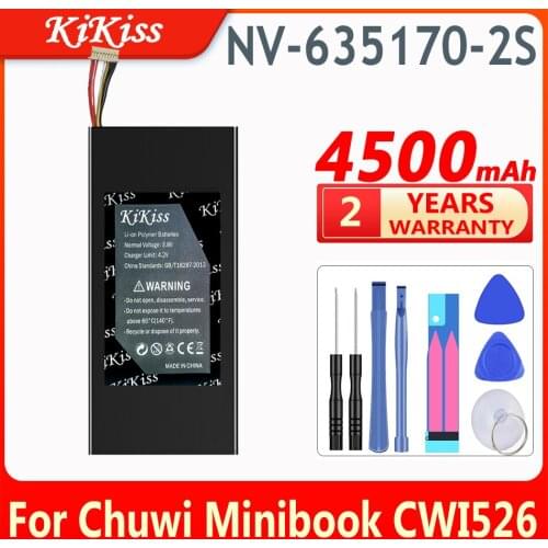 KiKiss 4500mAh NV-635170-2S Battery for Chuwi Minibook CWI526 Tablet PC Replacement Accumulator