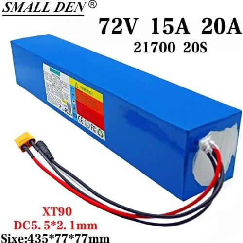 72V 15A/20Ah 20S4P 21700 lithium battery pack high power1000W-3000Wmotorcycle electric bicycle tricycle battery with balance BMS