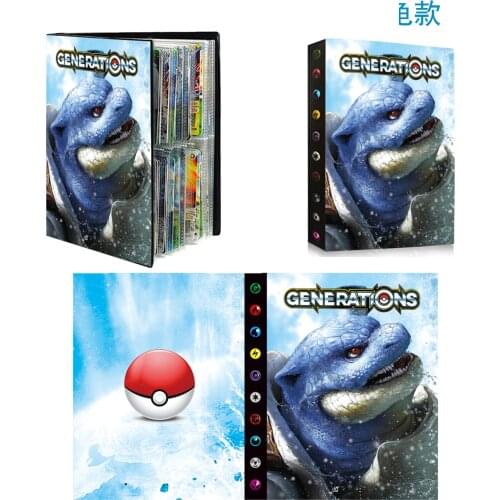 240PCS 3D Print Blastoise Pokemon Cards Album Book Card DIY Collectors Loaded List Holder Binder Folder Toys
