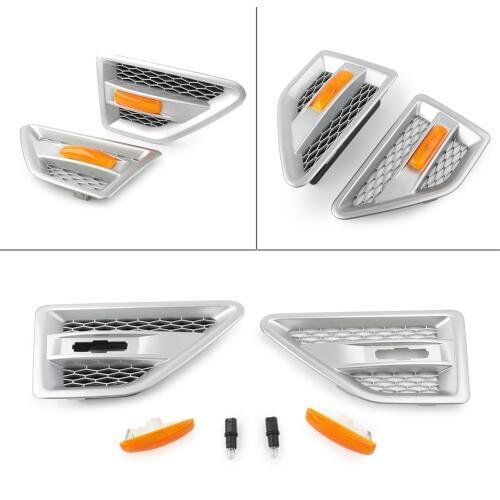 Car Side Vent Grille Mesh ABS Grill For Land Rover Freelander2 LR2 2008 2009 2010 2011 2012 2013 2014 2015 2016 Silver