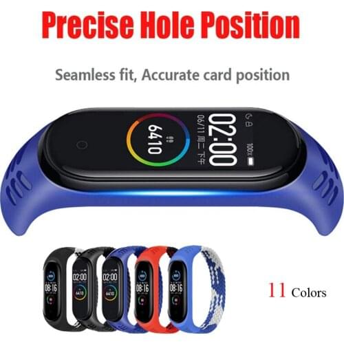 Bracelet for mi band 6 Strap Nylon Solo loop watch Belt Braided Watchband Miband 5 Wristband for xiaomi Mi band 4 3 bracelet