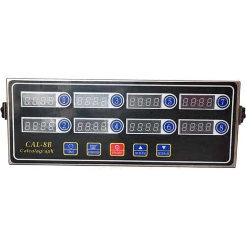 CAL-8B Portable Calculagraph, 8 Channel Digital Timer, Kitchen Cooking Timing LCD Display Clock Shaking Reminder