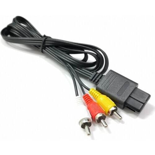 For N64 SNES Gamecube 6FT RCA AV TV Audio Video Stereo Cable Cord For Nintendo 64 Exquisitely Designed Durable