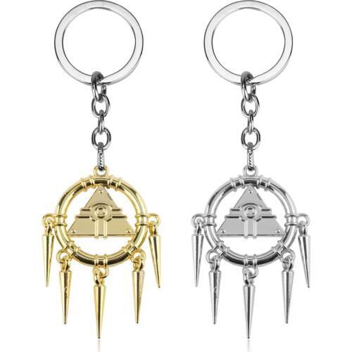 Dongsheng Anime Jewelry Yu-Gi-Oh Millenium Wisdom Keychain Yugioh Pendants Key Rings Women Men Accessories trinket chaveiro