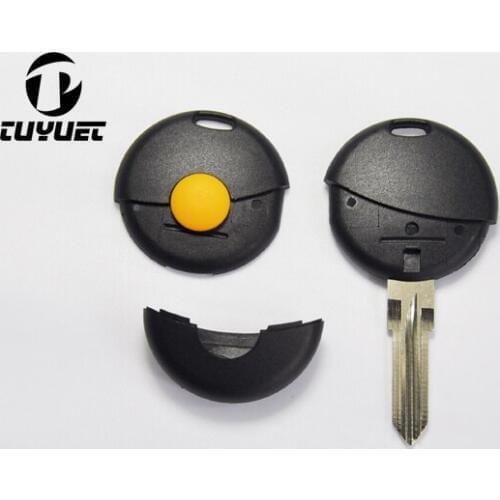 Blank Car Key Case 1 Button Remote Key Shell for Benz Smart S Class