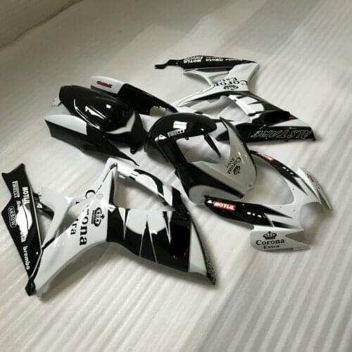 Motorcycle Fairing kit for GSXR600 750 06 07 GSXR600 GSXR750 K6 2006 2007 black white ABS Fairings set +gifts SD62