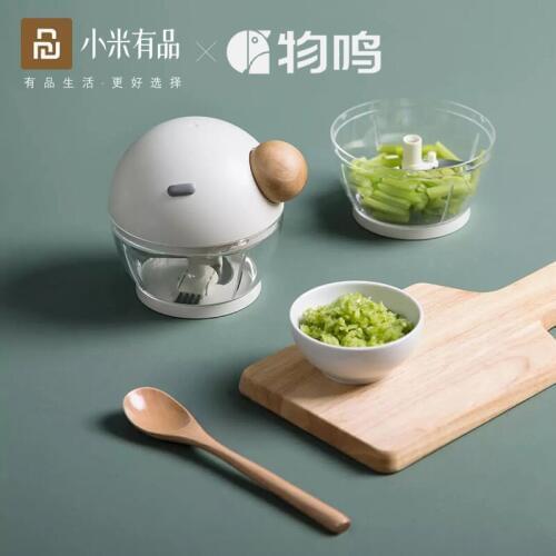 Youpin Kitchen Mini Meat Grinder Manual Vegetables Food Processor Ground Meat Chop Spices Garlic Mincing Machine Gourmet Tool