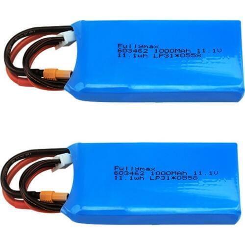 2PCS 11.1V 1000mAh Lipo Battery For XK X450 FPV RC Drone Spare Parts Accessories 11.1V replace Batteries with XT30 Plug for X450