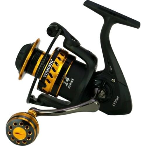Metal rocker arm and metal wire cup two kinds of grips black gold LT series luya spinning wheel fishing reel casting reel