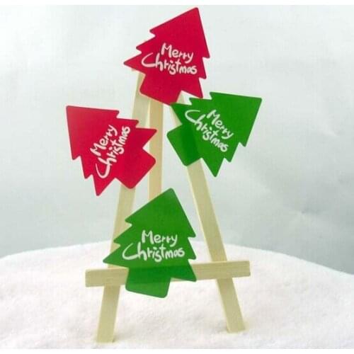 80pcs/pack Cute Fun Red And Green Christmas Tree DIY Scrapbooking Gift Seal Decorative Stickers