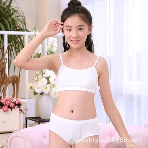 Girls' underwear suits, developmental period, 9-12 years old girls, pure cotton childrens cotton black bra bras for girls