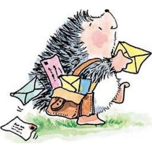 New hedgehog messenger Silicone Clear Rubber Stamp Sheet Cling Scrapbooking DIY Cute Pattern Photo Album PaperCard Decor