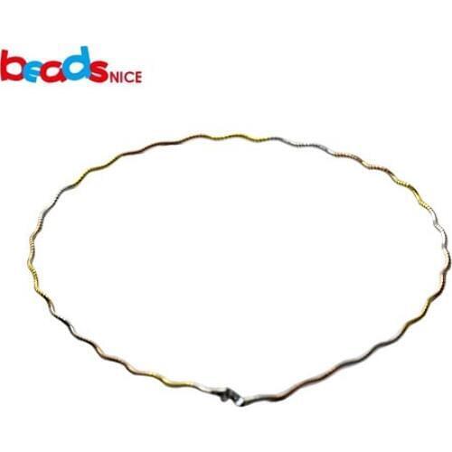 Beadsnice Wholesale Sterling Silver Jewelry Gold Necklace Multi Silver Necklace Italian Cuff Necklaces for Women ID31858