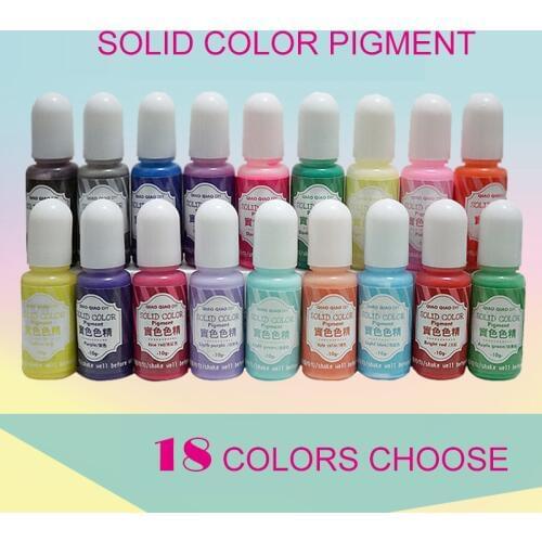 18 Colors 10g/Bottle High Quality UV Resin Liquid Dye Pigment Resin Epoxy For DIY Jewelry Making Crafts Coloring Dye Colorant