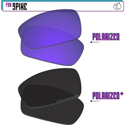 EZReplace Polarized Replacement Lenses for - Oakley Spike Sunglasses - BlackP Plus-PurpleP